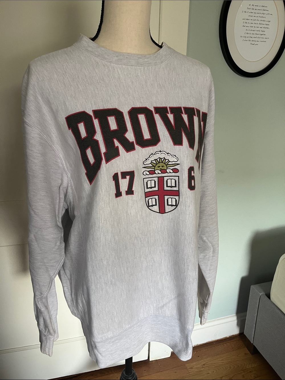 Brown University Gray Heavyweight Champion Sweatshirt